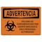 Signmission OSHA Warning Sign, 7" Height, 10" Width, Biohazard Authorized Personnel Only Spanish, Landscape OS-WS-D-710-L-12482 - alternate 1